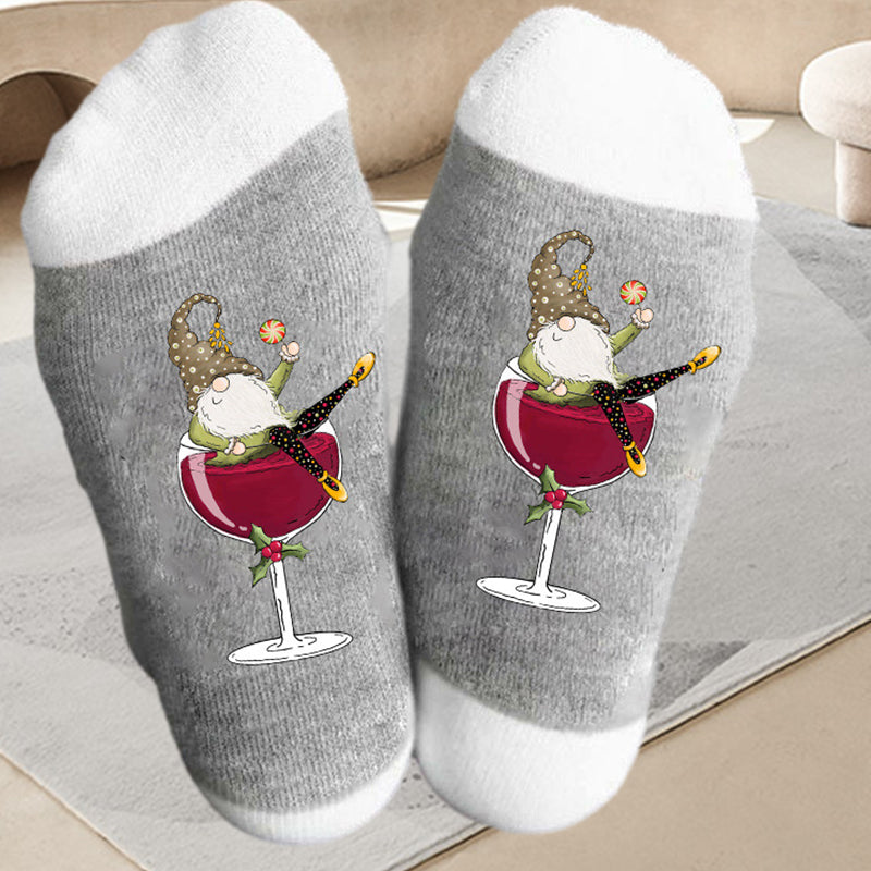 Buy One Get One Free | Creative Unisex Crew Socks for Wine Lovers