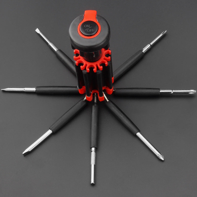 LED Flashlight 8-in-1 Screwdriver Tool