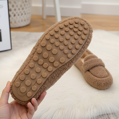 Cozy Plush-Lined Slippers with Memory Foam Comfort