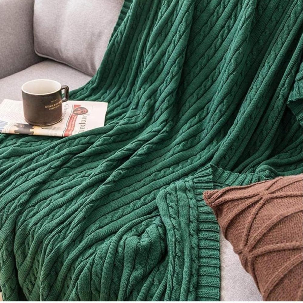 Cozy Cotton Cable Knit Blanket for Ultimate Comfort