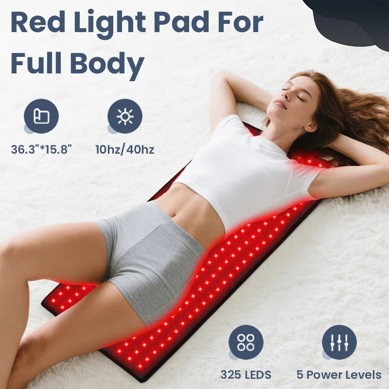 Infrared Light Therapy Mat – 660nm 850nm Pad for Pain Relief, Muscle Recovery & Skin Care