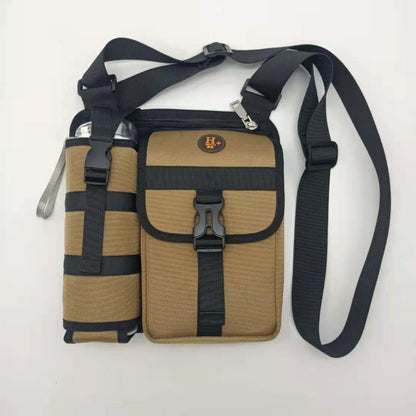 Adventure-Ready Shoulder Bag with Water Bottle Holder