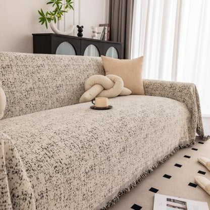 Chic Chenille Sofa Protector with Speckled Design
