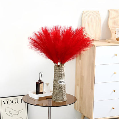 Chic Faux Grass Stems for Home Décor | Set of 3