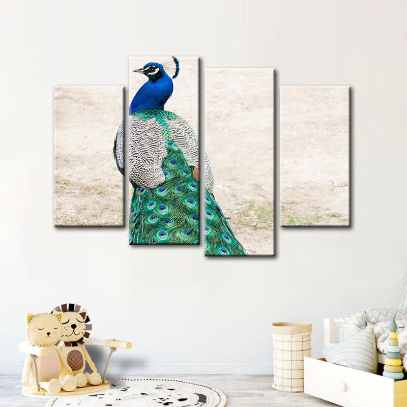 Elegant Peacock Canvas Art Set - Tranquil Home Decor