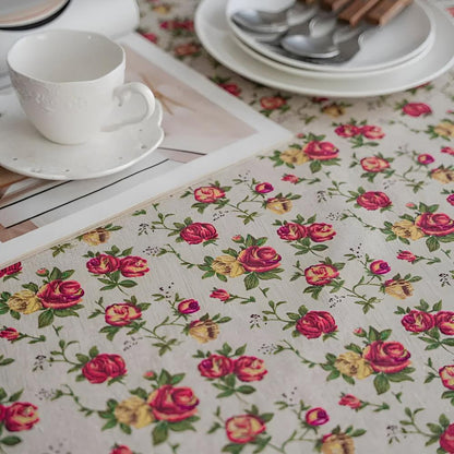 Charming Floral Table Cover for Elegant Dining