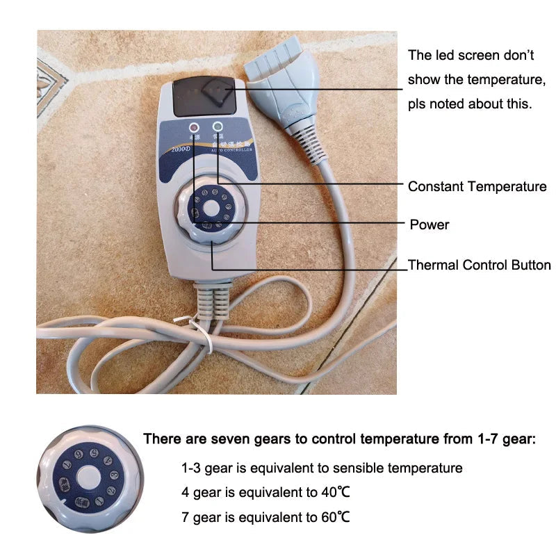 Full Body Heating Pad with Jade & Tourmaline – Infrared, Adjustable Temp, Timer, Auto Shut-Off