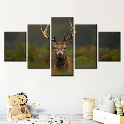 Serene Forest Friends - 5 Piece Canvas Art Set