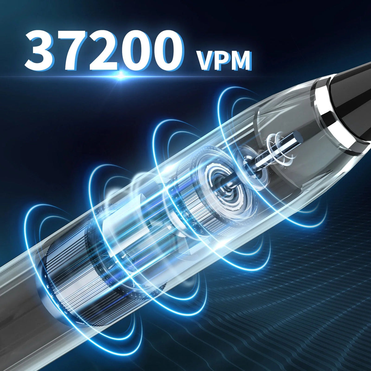 Deep Clean Sonic Toothbrush with 37,200 Vibrations/min | 5 Modes, 12 Heads, 30-Day Battery, Travel-Friendly Design