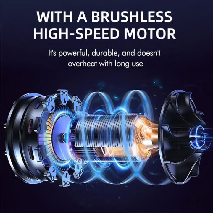 Cordless Turbo Air Blower | 200 MPH Airflow, 150,000 RPM | Rechargeable, Durable Plastic | Perfect for Electronics, Vehicles & Home