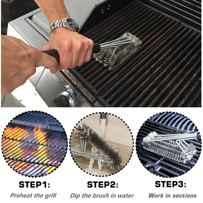 18-Inch Versatile Grill Cleaning Brush | CleanSweep Pro