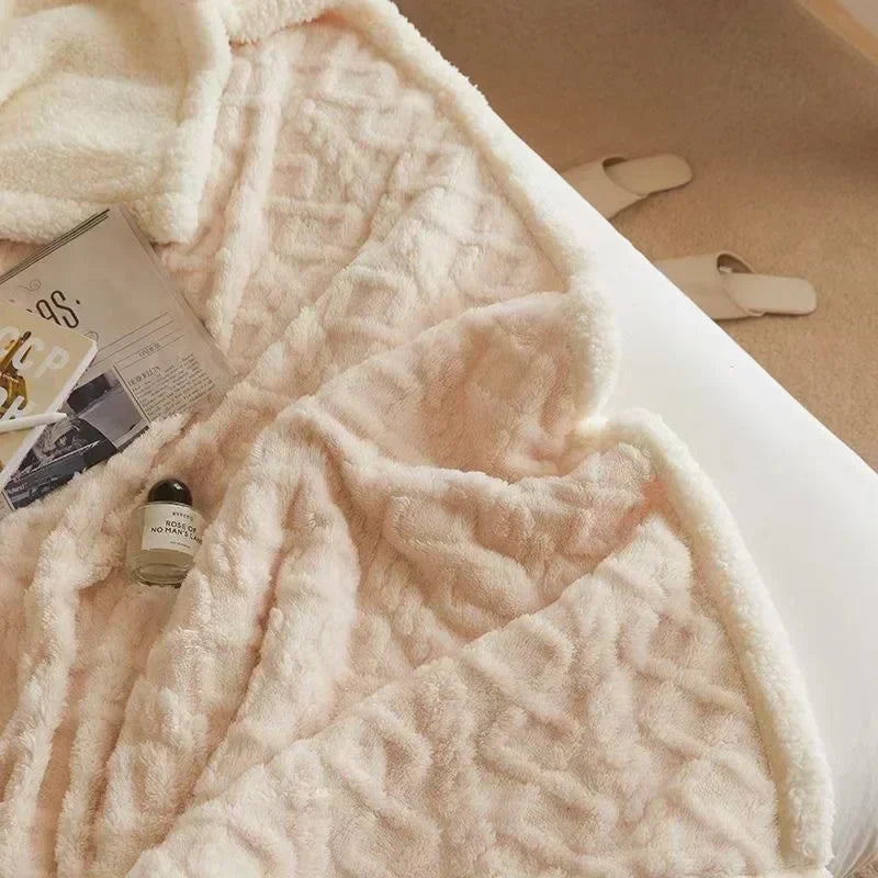 Thick Lambswool Blanket for Winter Comfort and Warmth