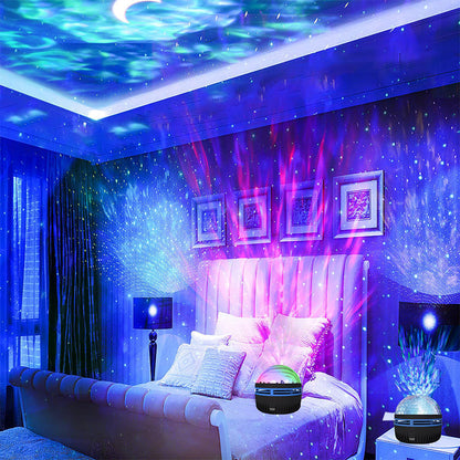 Ocean Waves and Northern Lights Projection Lamp – 2 in 1 Design