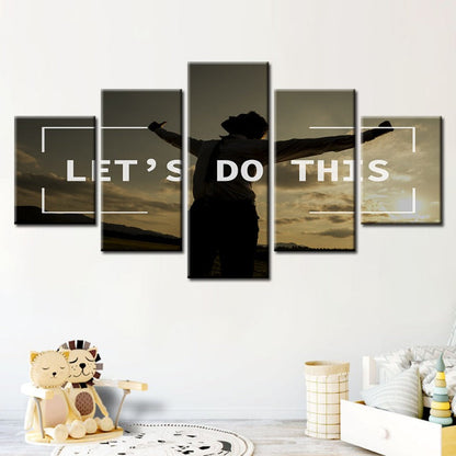 Inspiring 5-Piece Motivational Canvas Art Set
