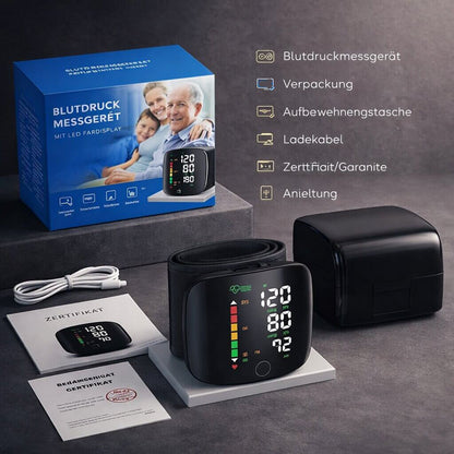 Compact Rechargeable Wrist Blood Pressure Tracker