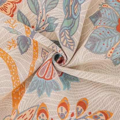 Serene Blooms Dual-Sided Cotton Throw Blanket