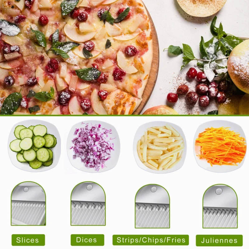 Vegetable Slicer with Adjustable Features for Safe Cutting