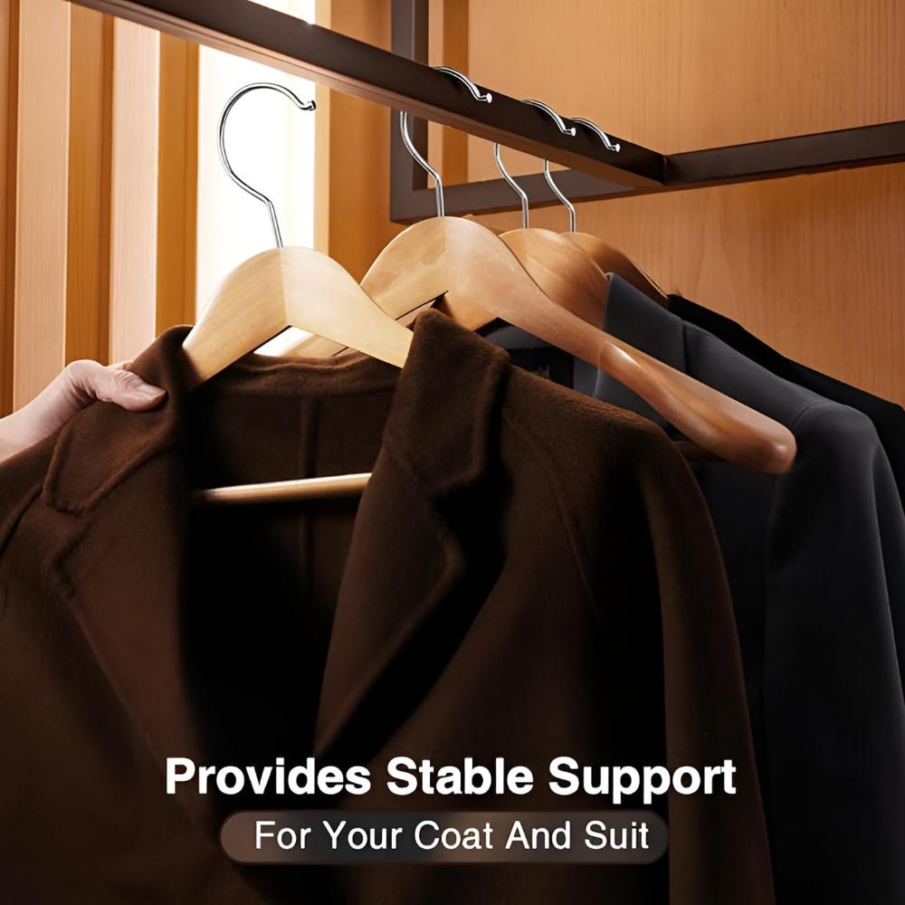 Elegant 360° Rotating Wooden Clothes Hanger