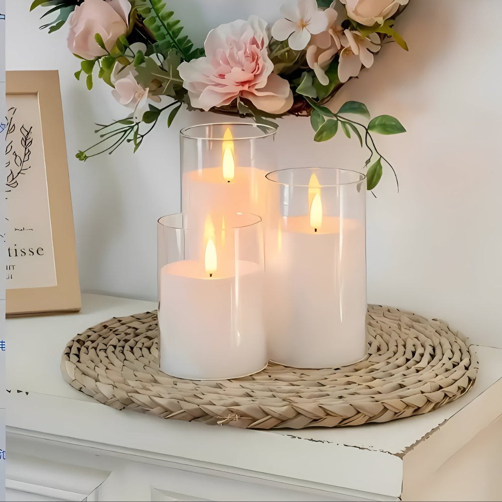 LED Candle with Timer and Remote Control - 3D Effect, Flameless