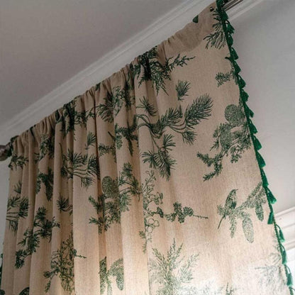 Nature's Embrace: Elegant Bird Motif Tassel Drapes