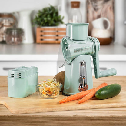 Versatile 5-in-1 Food Prep Slicer & Rotary Grater