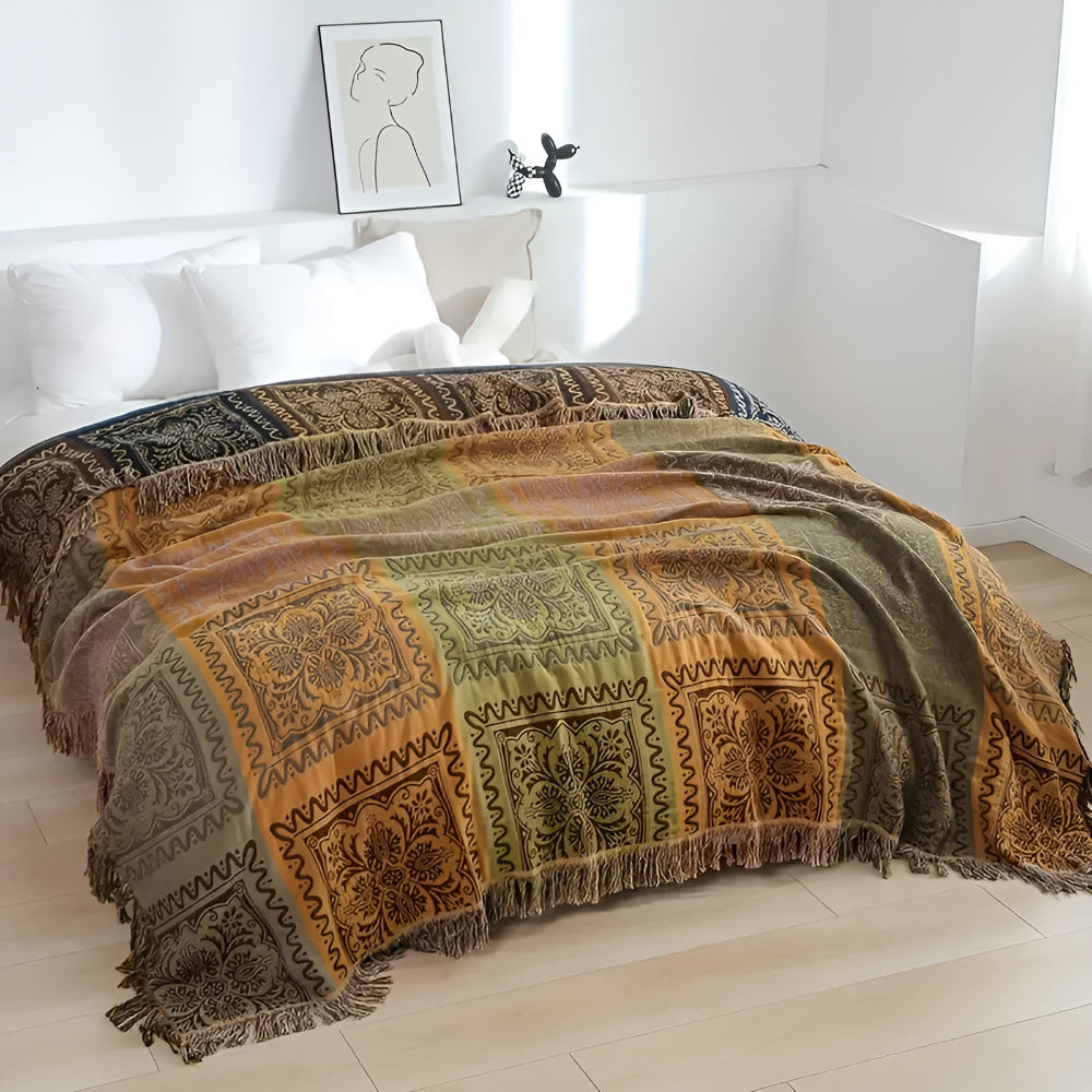 Bohemian Dream Tassel Cotton Blanket