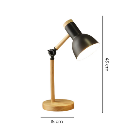 Wooden LED Table Lamp with Adjustable Macaron Design