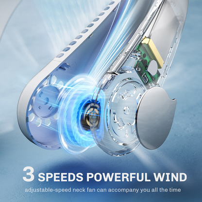 Rechargeable Bladeless Neck Fan – Portable Personal Cooling Device
