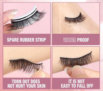 Reusable Adhesive Eyelashes for Effortless Glam