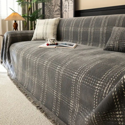 Timeless Plaid Couch Protector for Modern Living