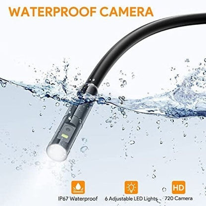 Versatile Inspection Camera for Smartphone & PC | 7mm Probe, Waterproof IP67 | 6 Adjustable LEDs | 720p HD | Cable Lengths 1m - 10m