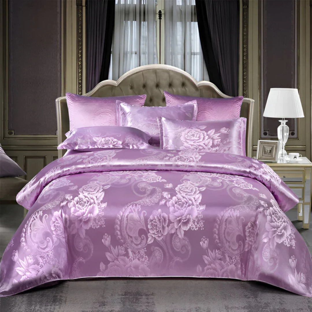 Luxury Satin Duvet Cover Set with Pillowcases – Soft and Breathable