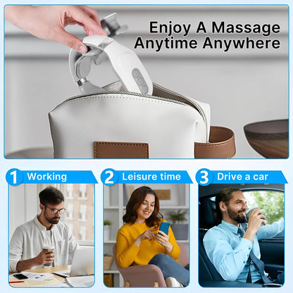 Wireless Neck Massager with Heat – 6 Modes, 15 Intensities, Auto Shut-Off