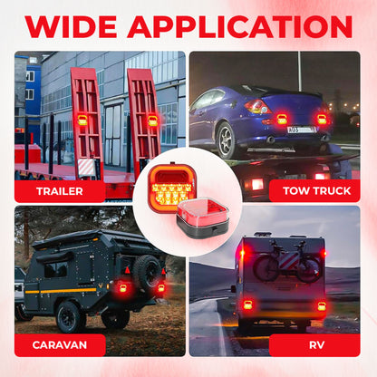 Waterproof LED Tail Lights for Trailers and Vehicles