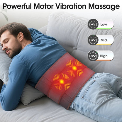 Cordless Lumbar Heating Pad with Vibration, Heat, and Red Light