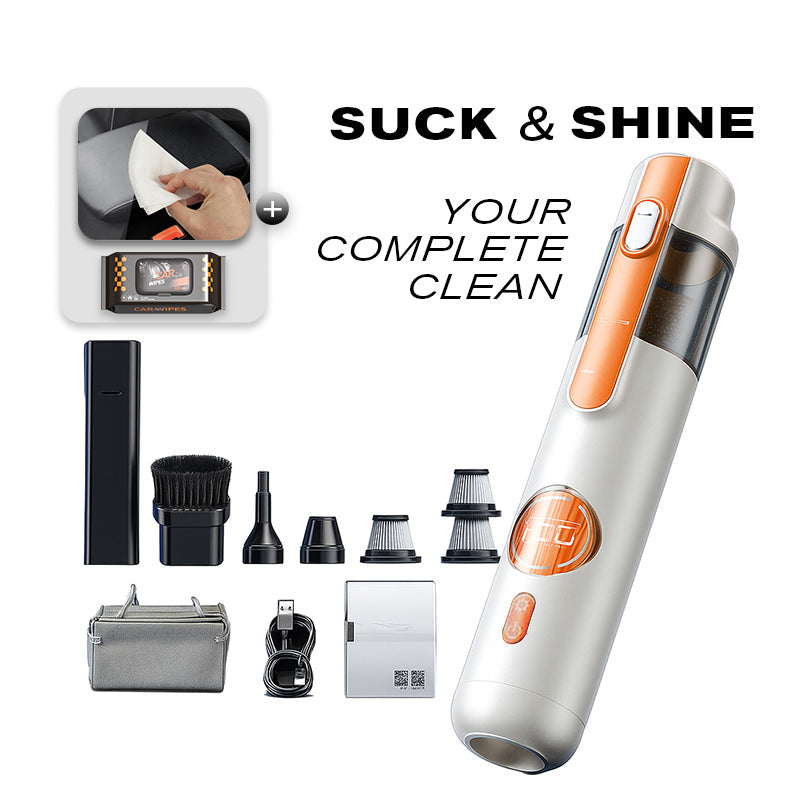 Handheld Vacuum Cleaner for Effortless Cleaning with 5 Versatile Attachments