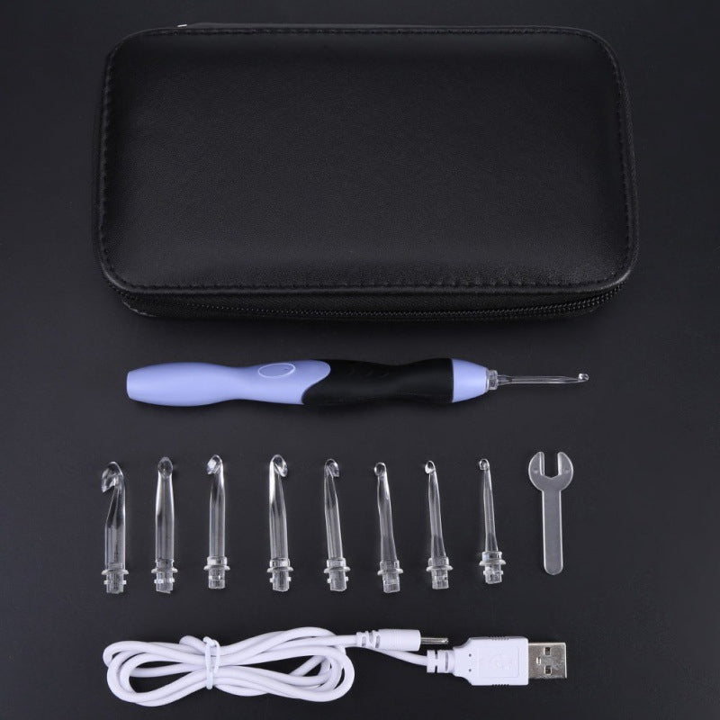Versatile 9-in-1 Illuminated Crochet Hook Set