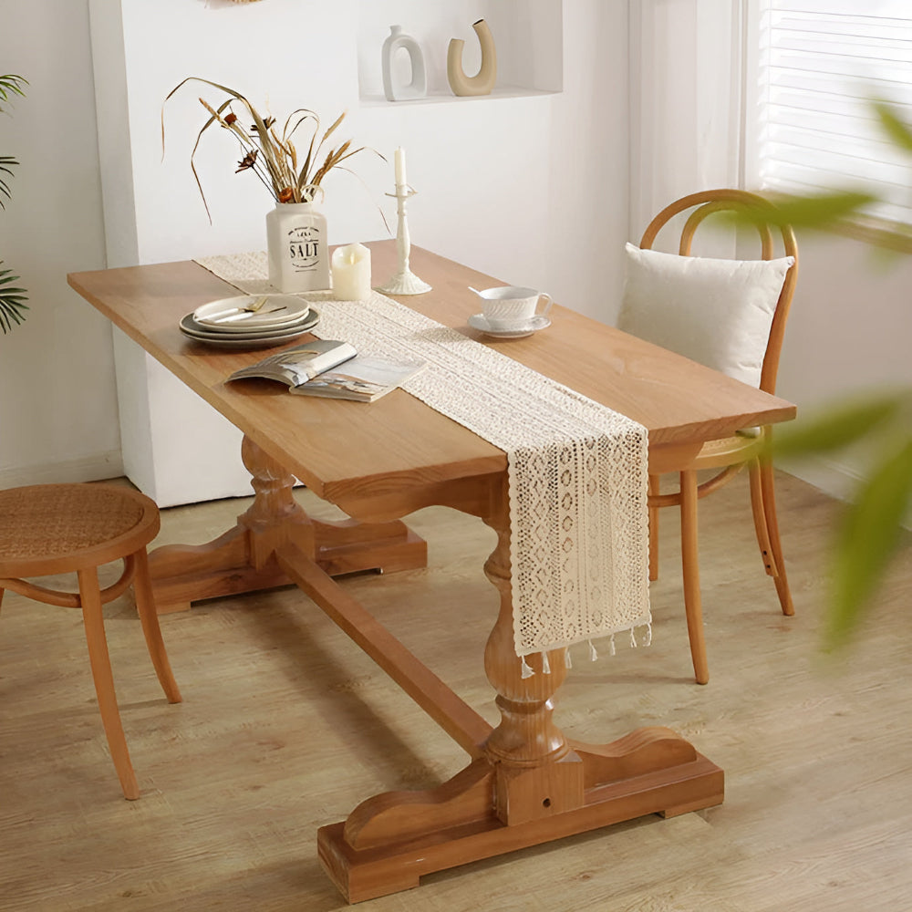 Charming Lace Table Runner for Rustic Elegance