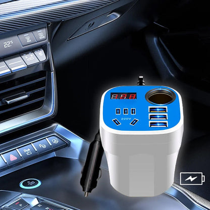 Compact Car Power Converter with Fast Charging Ports