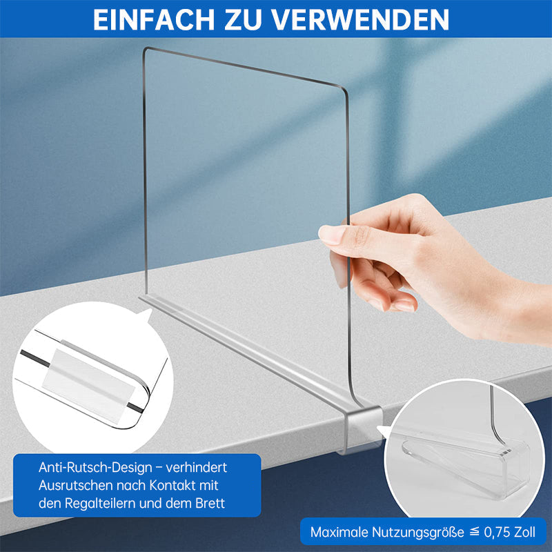 Acrylic Closet Organizer Shelf Divider for Efficient Storage