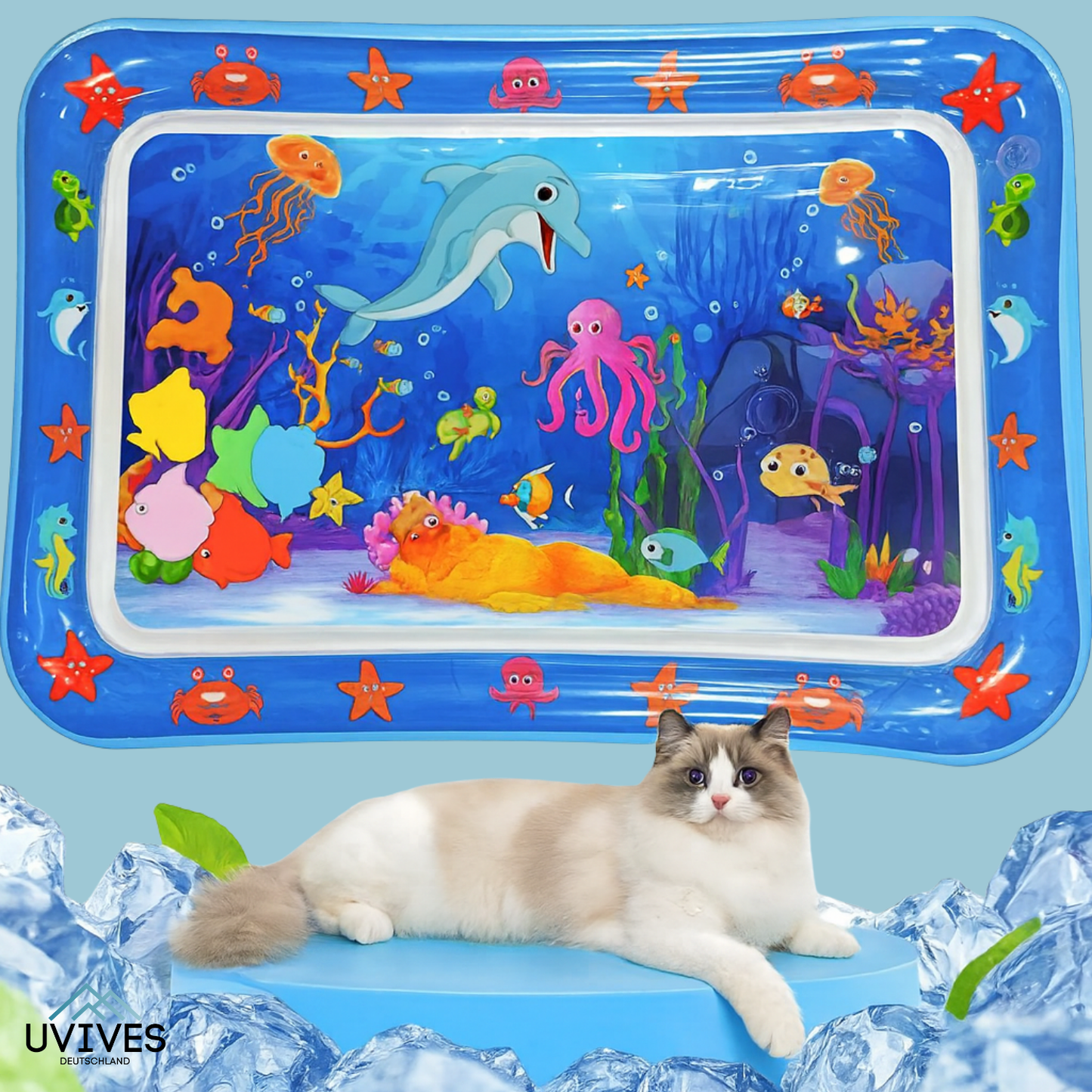 Interactive Cat Water Play Mat | Cooling & Activity Toy | BPA-Free PVC