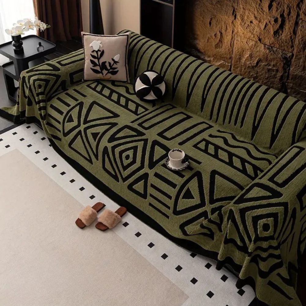 Plush Non-Slip Sofa Cover in Modern Design for Urban Spaces