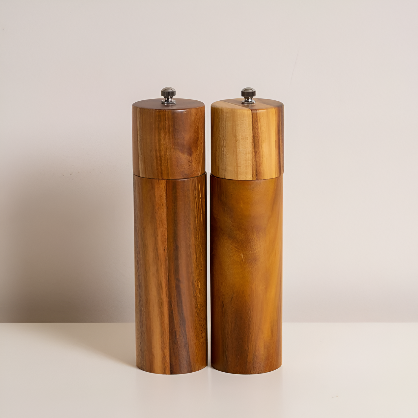 Elegant Acacia Wood Spice Mills for Flavorful Cooking
