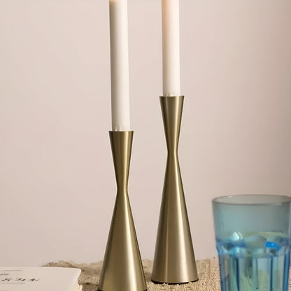 Stylish Nordic Brass Candle Holders | Set of 3