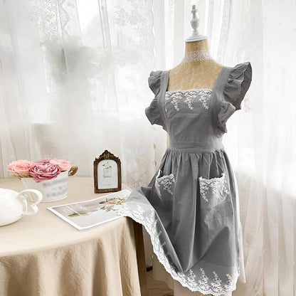 Chic Comfort Ruffle Apron for Home and Garden