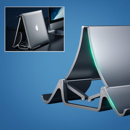 Versatile Aluminum Laptop Stand – Compact Cooling Solution