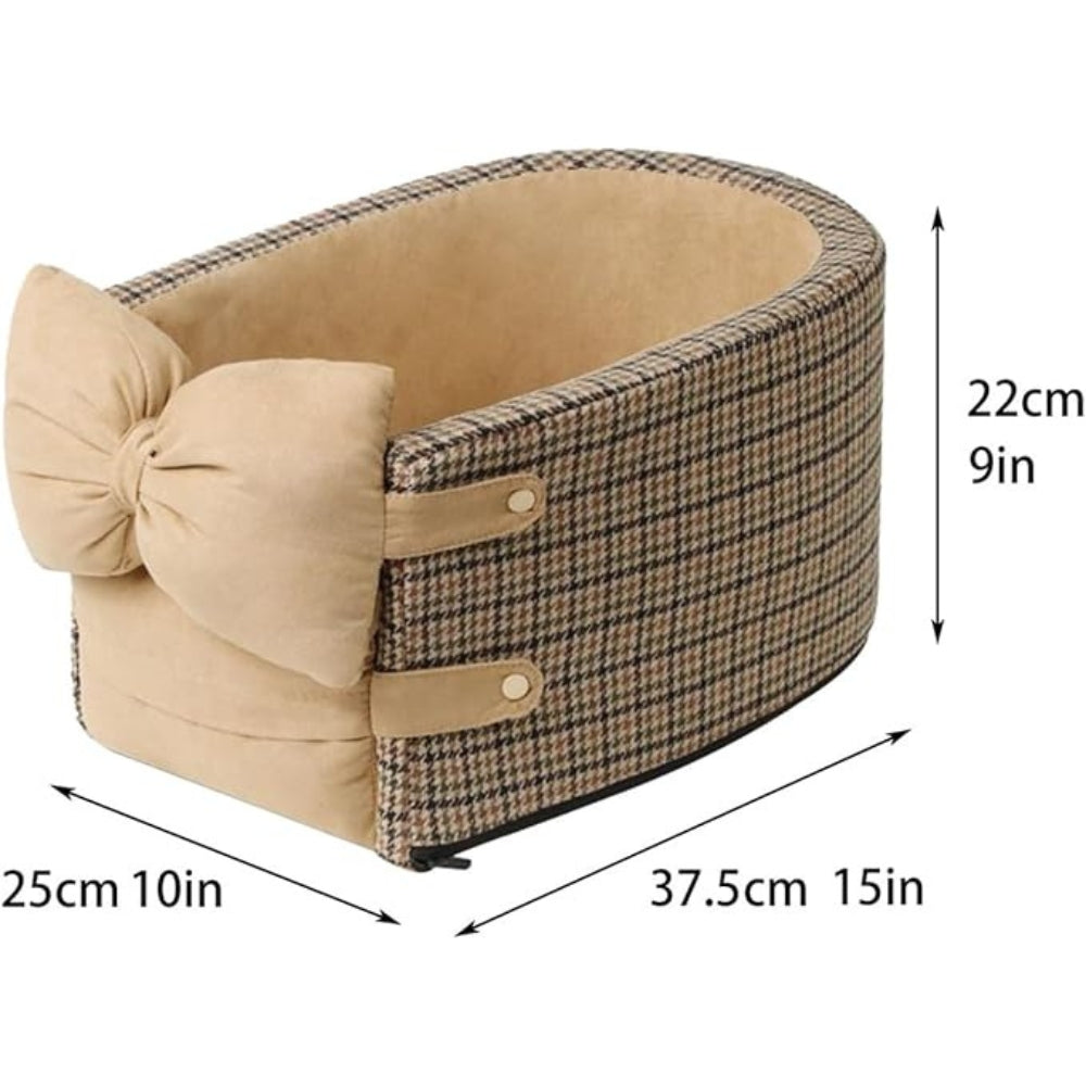 Chic & Cozy Pet Car Seat for Safe Travel
