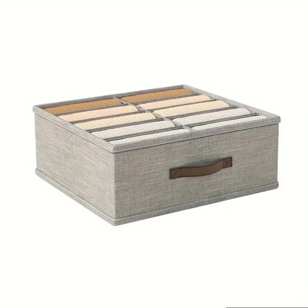 Chic Gray Fabric Organizer with 16 Compartments