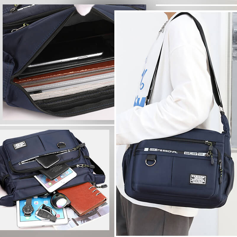 Lightweight Waterproof Shoulder Bag with Spacious Storage