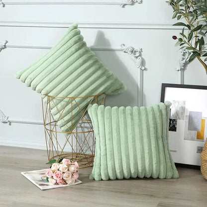 Comfort Haven Plush Cushion Cover in Tranquil Green